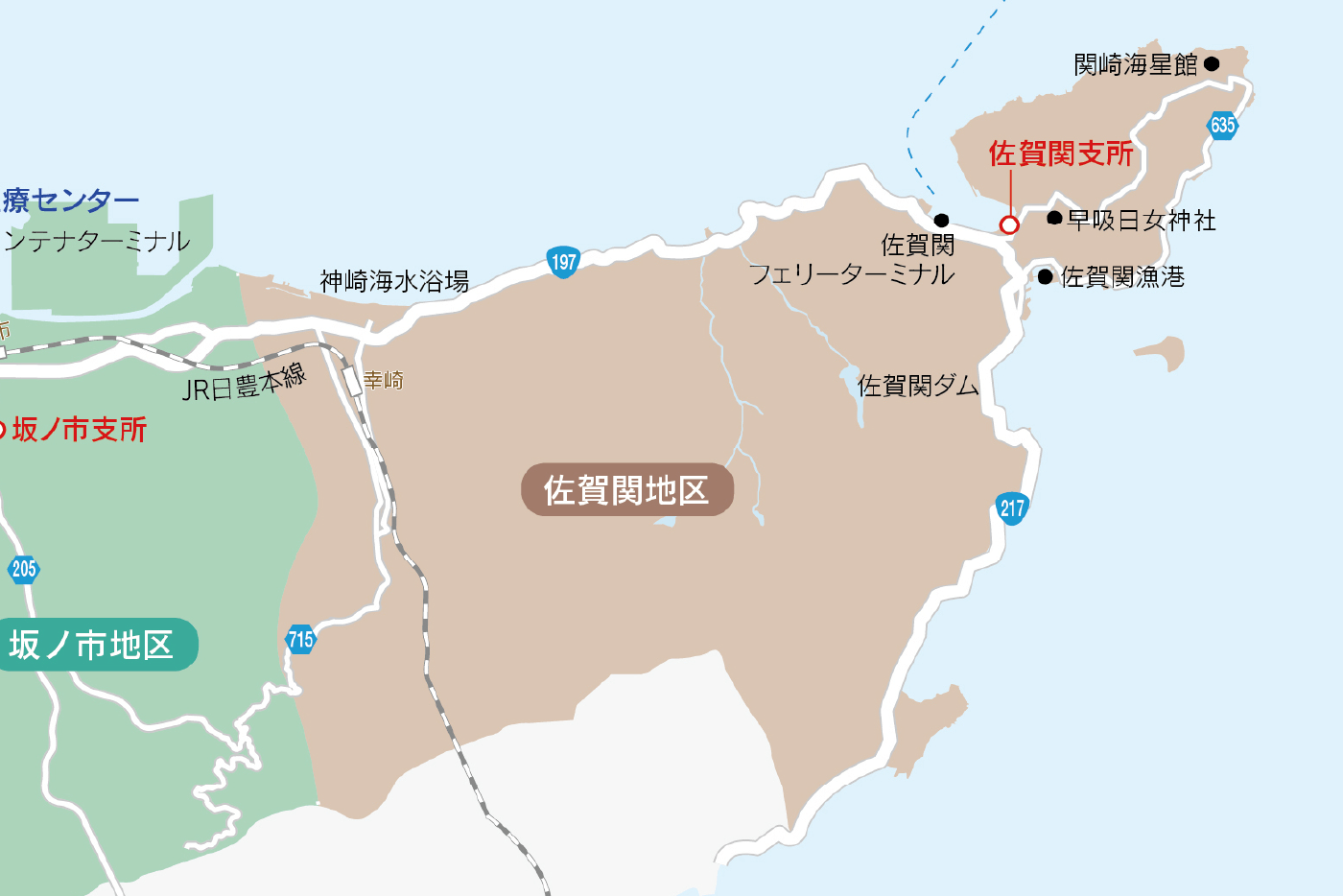 佐賀関地区地図