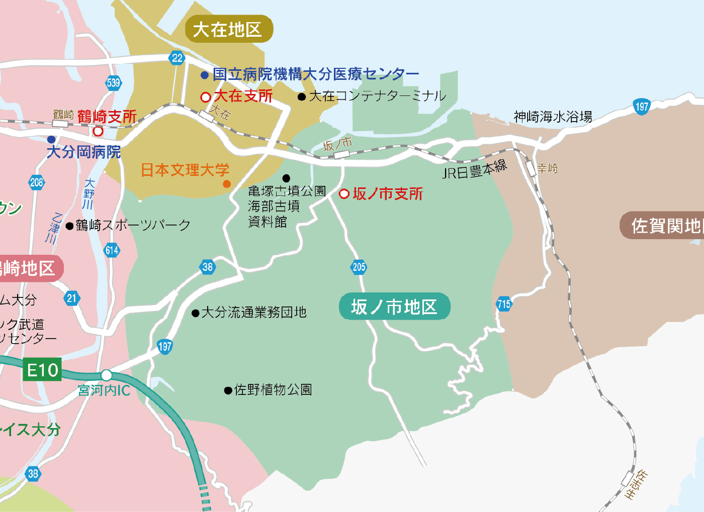 坂ノ市地区地図