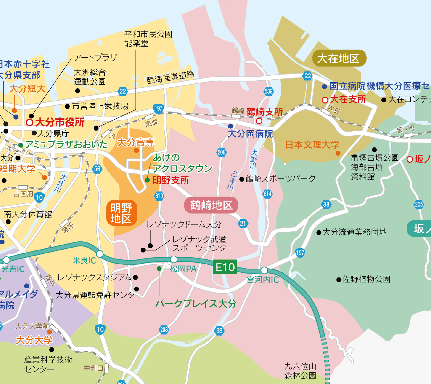 鶴崎地区地図